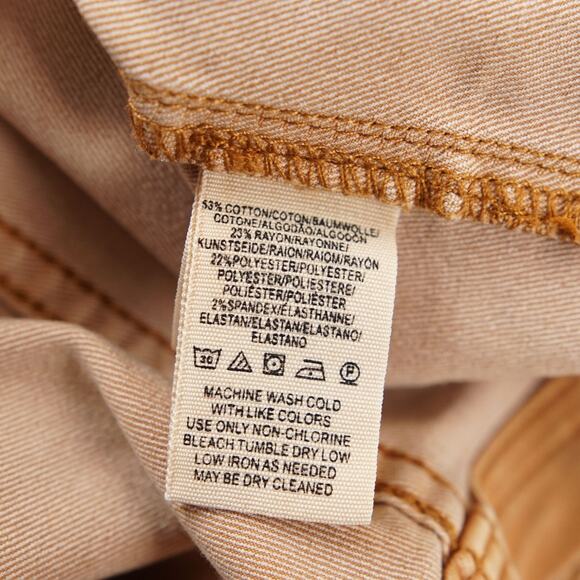 Free People We The Free Brown Button Front Stretch Denim Mini Skirt Womens Sz 4 - Picture 7 of 7